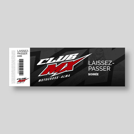 Laissez-passer pour une soirée - Grande piste