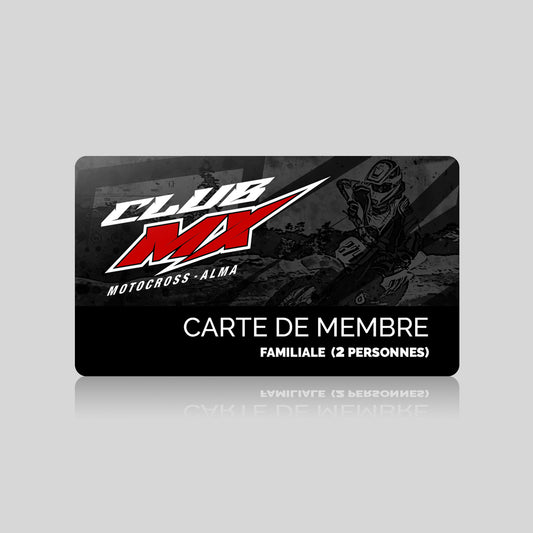 Carte de membre familiale - 2 personnes