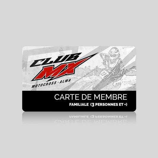 Carte de membre familiale - 3 personnes et plus